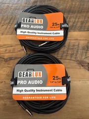 Gearlux Pro Audio High Quality DMX Cables 25 Feet each Lot Of 2 New
