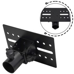 Practical Adapter Top Cap Rotatable Bracket Metal Mounting Black DJ/PA