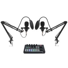Professional Podcast Equipment Bundle Microphone Live Sound Card Audio Condenser