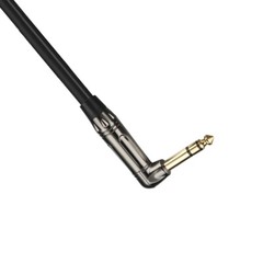 1/4 TRS Right Angle Stereo to Dual 1/4 TS Stereo Breakout Splitter Y Male Cable