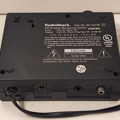 RadioShack FM Wireless Microphone System No. 32-1221B DC 12.6 Volt Plug Type „M“