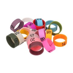 20 PCS Microphone Colored ID Rings Number 1 To 20 Multicolor Soft Silicone R DSO