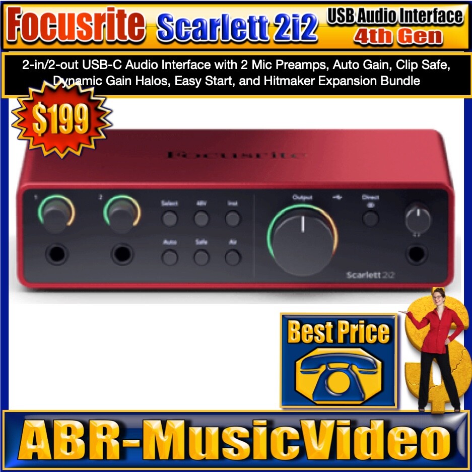 Focusrite Scarlett 2i2 4th Gen USB Audio Interface
