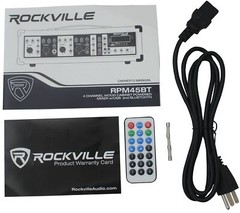Rockville RPM45BT 1800w Powered 4 Channel Mixer/Amplifier w Bluetooth/EQ/Effects