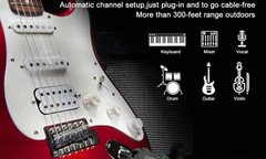 LEKATO 5.8GHz Wireless Guitar System Transmitter Receiver Rechargeable 4 Channel
