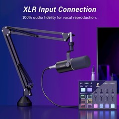 TONOR Dynamic Podcast Microphone Kit, Audio 16.7“L x 8.5“W x 6.1“H, Black