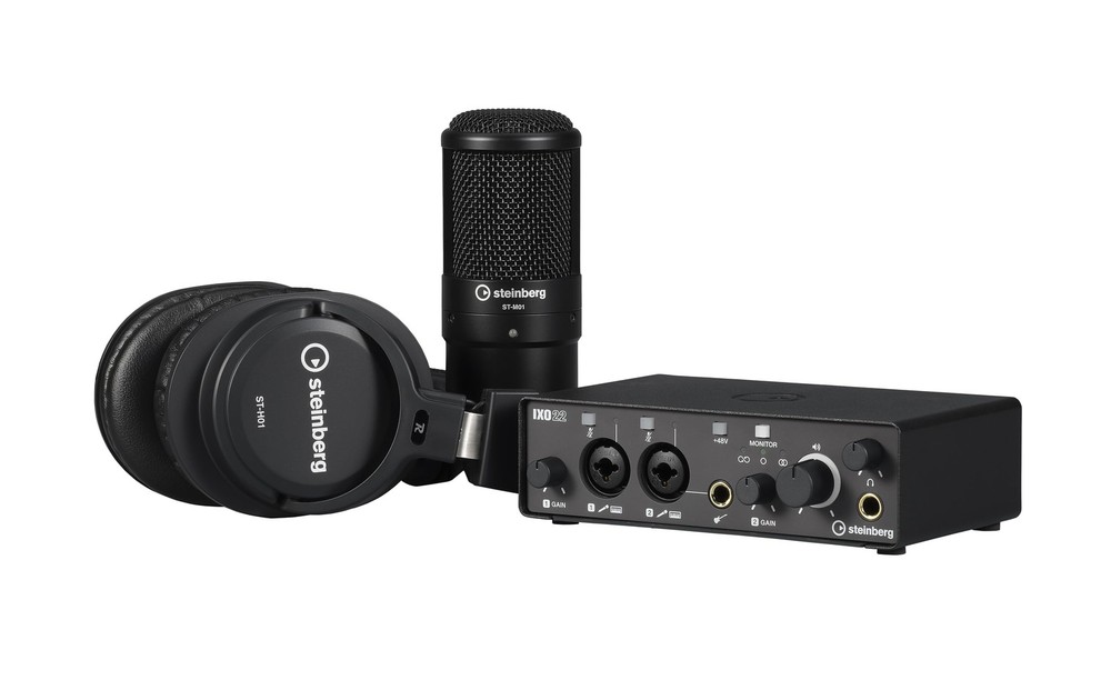 Steinberg Recording Pack With IXO22 Audio Interface, Studio Condenser Black