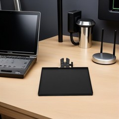 2Pcs Durable Microphone Stand Plastic Tray Clamp on with Stable Grip for Home