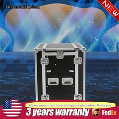 14U PA DJ Rack DJ Cabinet with 2 Table Tops Network Pro Stereo Rack with 4 Wheel