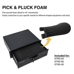 OPEN BOX: Sound Town 19-inch 3U Locking Rack Drawer Protection Foam (STRD-3D-R)