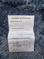 Dynamic Handheld/Stand-Held Microphone, Wired XLR 3-Pin, On/Off, Black
