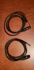 PAIR of Mogami Neglex 2534 6ft Shielded Cables XLR Female to 1/4in TRS Male