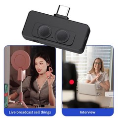 Wireless Microphone Cell Phone USB-C for Android/Apple/iPhone/iPad Audio Video