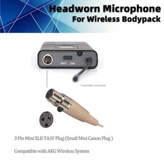 Headset Headworn Microphone – 3 Pin Mini XLR Head Microphone for AKG Samson W…