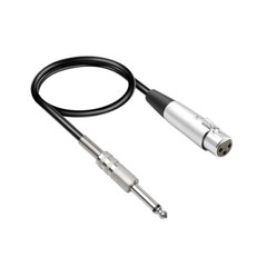 XLR Female To 6.35mm 1/4 Inch TS Male Mono Jack Unbalanced Microphone Cable B24