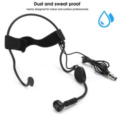 Mini 3 Pins Headband Microphone Condenser Mic For Wireless System Transmitter