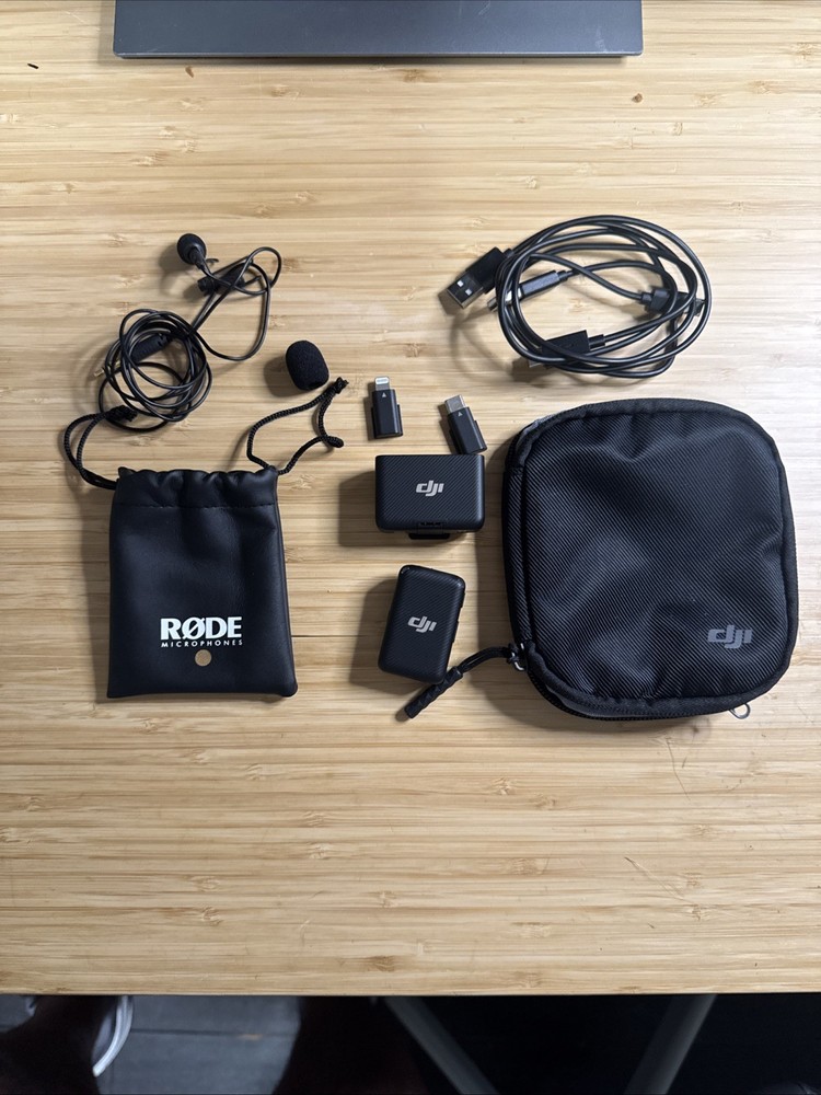 DJI Compact Digital Wireless Microphone System W/ RODE Lavaliere microphone.