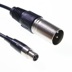 3-Pin Mini XLR Female to 3-Pin XLR Male Lavalier Microphone Cable Mic Cord