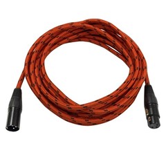 Accessories Pack Male-Female Red 20ft XLR Cables 2 Pack + Ties + Case