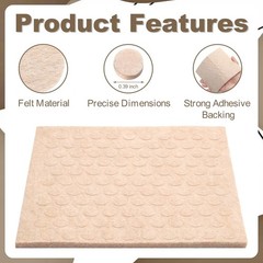 200 Pcs Small Wool Felt Pads, SelfAdhesive Furniture Pads 0.39 Inch Felt Cir…