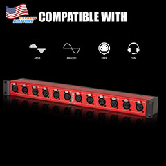 Female XLR Rack Mountable Stage Box with Audio over Shielded CAT Cable FREE SHIP