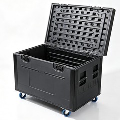 Utility Cable Trunk Road Case with Wheels, Stackable Heavy Duty ATA Rolling Case