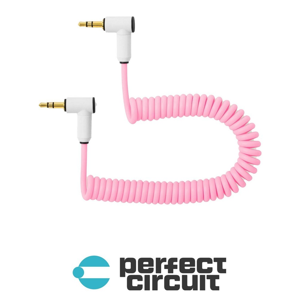 myVolts Candycords 3.5mm TRS Right Angled (Pink) CABLE – NEW – PERFECT CIRCUIT