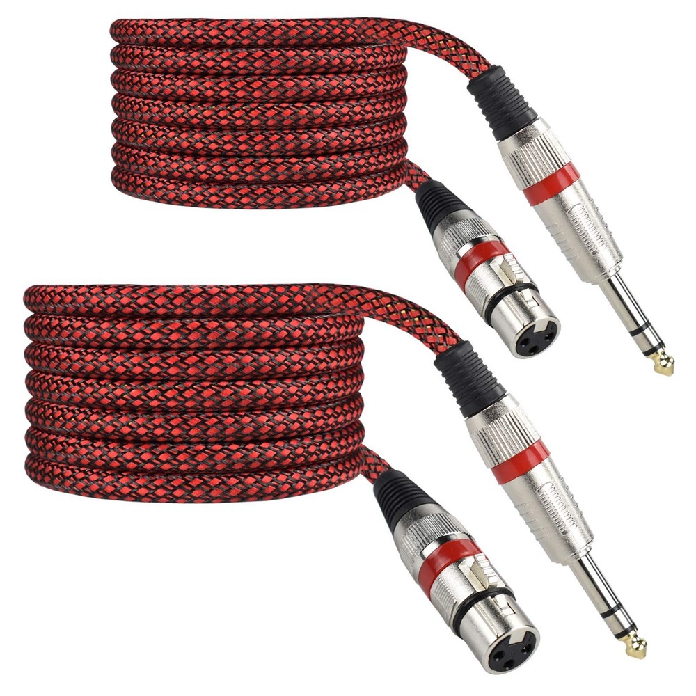 1/4″ TRS to XLR Female Cable Adapter Balanced, 6.6FT Stereo Quarter Inch TRS …