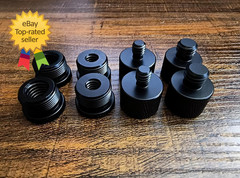 8 Pcs Mic Thread Adapter Kit 5/8 to 3/8 and 1/4 to 5/8 Mic Stand Screw Adapters