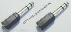 2X 1/8″ 3.5mm Female Jack to 1/4″ Male Plug Stereo Headphone Audio Adapter VWLTW