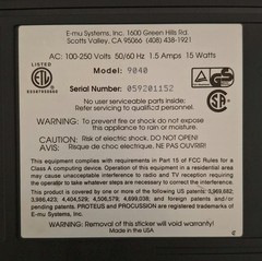 E-MU Systems Proteus 3 World 16 Bit Multi-Timbral Digital Sound Module 9040