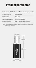 2x USB C Female to USB B Male MIDI Printer Electric Pianos Synthesizers Adapter
