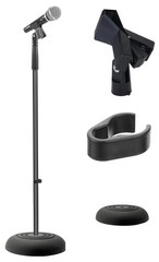 Pyle Adjustable Microphone Stand – Universal Mic with 1 Pack, Black