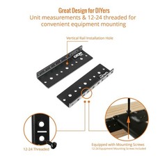 3U Vertical Rack Rail Pair Kit DIY Rack Rails Kit, 12-24 Screws Included to Moun
