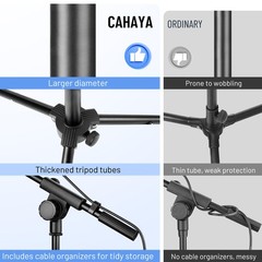 Mic Stand Floor Adjustable – Tripod Boom Arm Microphone Stand with Carrying B…