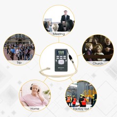 Wireless Tour Guide Audio System Mic Transmitter 10 Receivers for Meeting Church