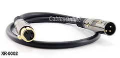 2ft Premium XLR Male to Female Microphone Audio Extension Cable – XR-0002