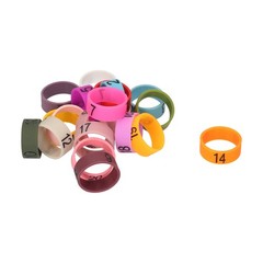 20 PCS Microphone Colored ID Rings Number 1 To 20 Multicolor Soft Silicone R DSO