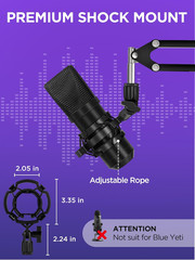 Innogear Microphone Stand Mic Boom Arm for Blue Yeti Hyperx Quadcast S Solocast