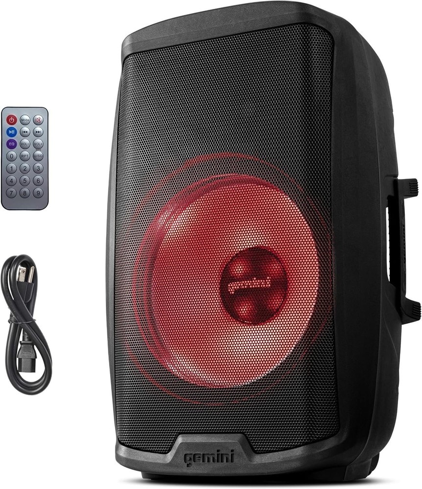 Gemini AS-2115BT-LT Active 15″ loudspeaker, 2000W Peak, 350W + 50W RMS, 8…