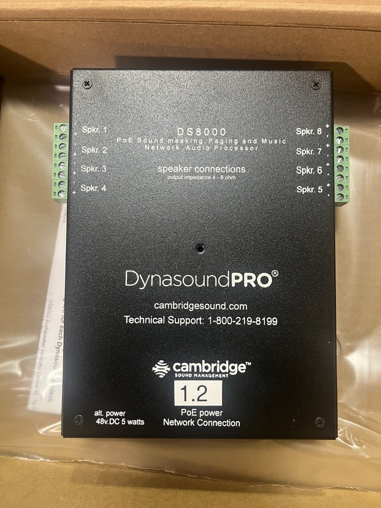 Cambridge Sound Dynasound DS8000 Networked Spkr Controller and Masking Generator