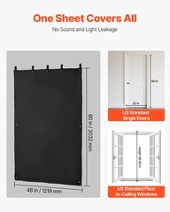 VEVOR 1 Pcs Sound Dampening Blankets 80 x 48 in Extra Large Soundproof Blanket