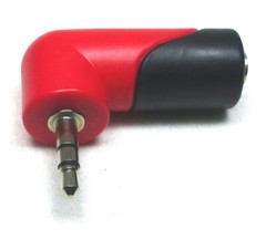ZXPC Professional Right-Angled 3.5mm Stereo Plug to 3.5mm Stereo Jack Adapter.