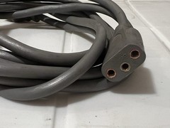 vintage ARP 2600 Wurlitzer 200/A 3-pin oval-end Belden AC Cable Power Cord