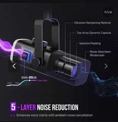 FIFINE AM8 Dynamic Microphone for Streaming Podcast PC Gaming PS4/5