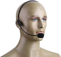 Set of 2 Headset Microphone, Flexible Wired Boom for Voice Amplifier,Teachers