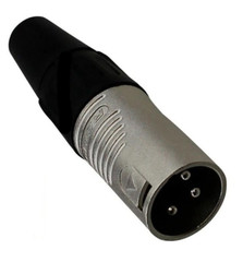 REAN RC3M 3-Pin XLR Male Cable Mount LO-Z Connector – Nickel Shell