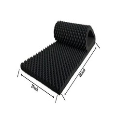 4 Pack Egg Crate Foam Sound Proof Foam Panels for Walls,48“X24“X2“ 4P Black