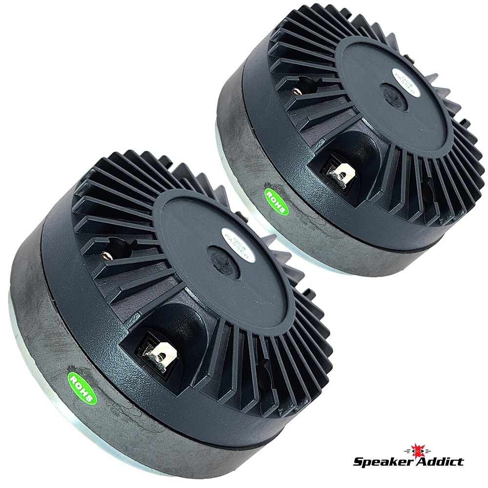 PAIR SpeakerAddict 1″ 8ohm Titanium dia compression driver 800-20Khz 3-BOLT ON