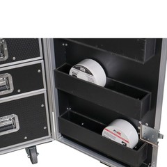 ProX XS-6DMIC25W Flight Style Mic Stand + Drawer Combo Case w/ Side Door Storage